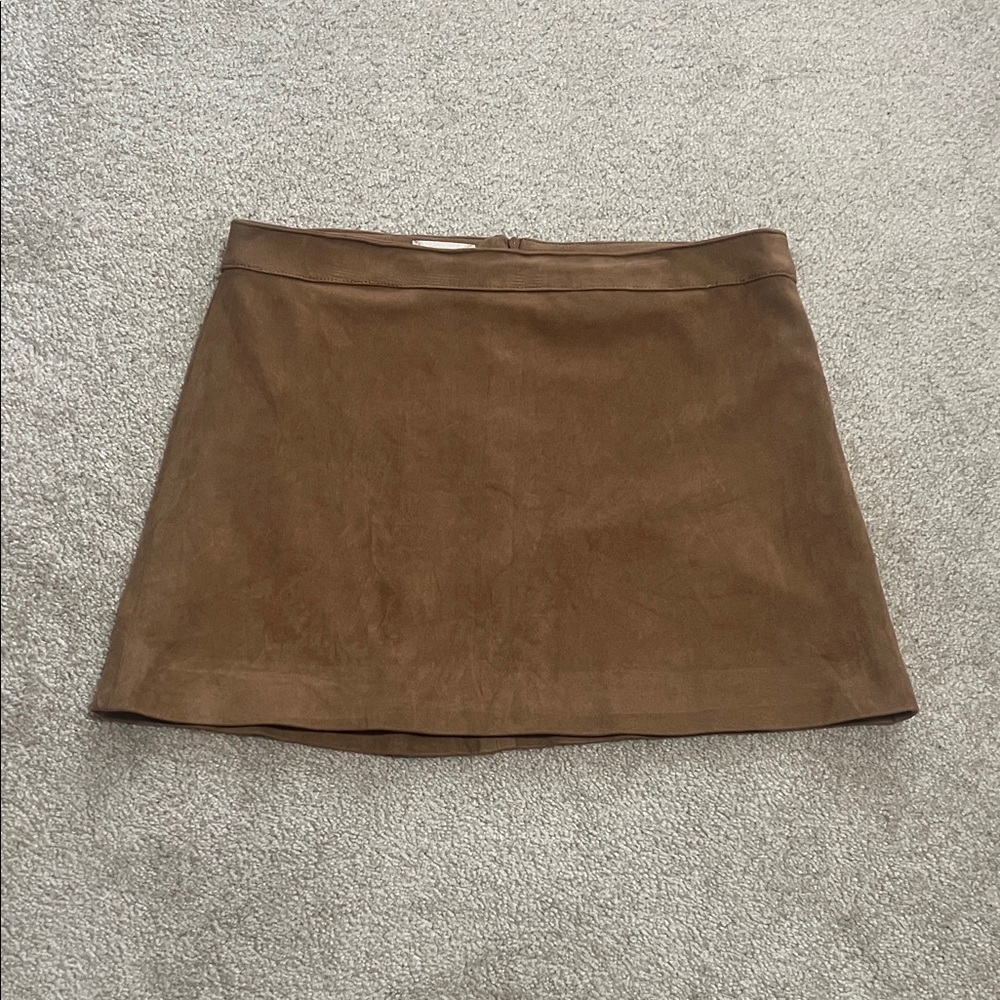 Altar’d State Brown Suede Mini Skirt